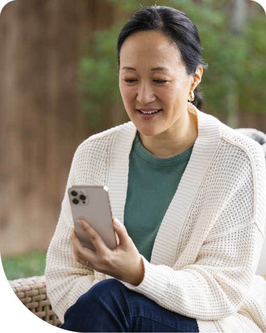 Woman using her phone